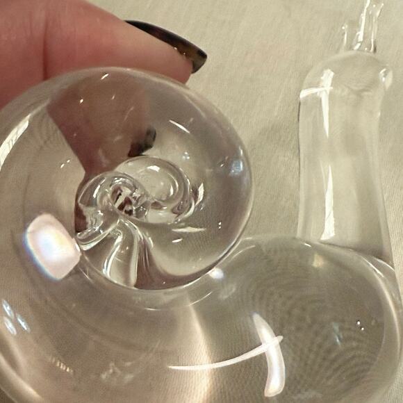 Steuben Snail Paperweight • Signed • Vintage Crystal Art Glass Figurine, 3” - Picture 10 of 10